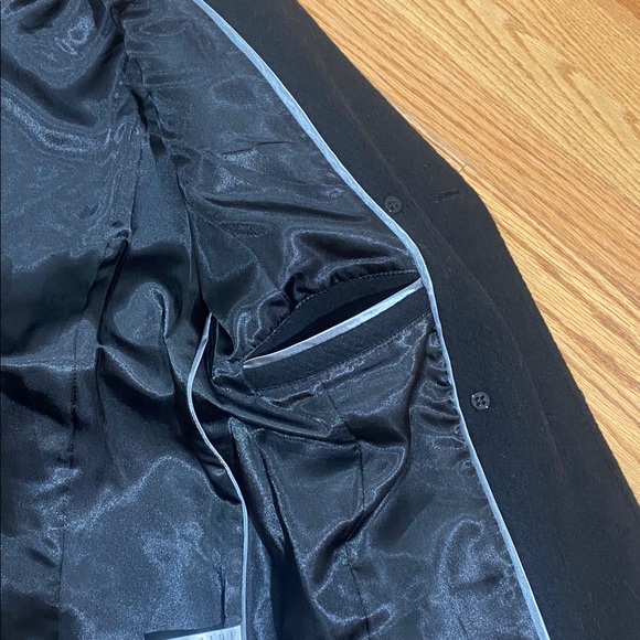 Retail $400 New Calvin Klein black wrap coat with belt - Picture 9 of 16